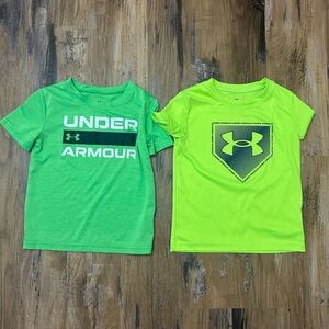 Under Armour Kids' Lime & Neon Green Short Sleeve Tees - 2 Pack